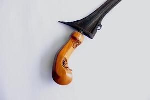 keris or kris is tradional weapon of javanese people indonesia on white background photo