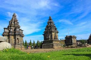Local tourists visit Arjuna temple complex at Dieng Plateau after the covid 19 emergency response period photo