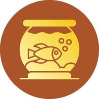 Fish Bowl Creative Icon Design vector