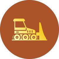 Bulldozer Creative Icon Design vector