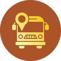 School Bus Creative Icon Design vector