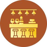 Bar Counter Creative Icon Design vector