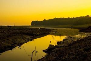 keramba ikan, fish farming in lake. keramba ikan is traditional fish cages, traditional aquaculture farm in indonesia photo