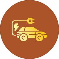 Electric Car Creative Icon Design vector