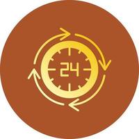 24 Hours Creative Icon Design vector