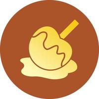 diseño de icono creativo de manzana de caramelo vector