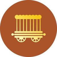 Circus Carriage Creative Icon Design vector