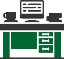 Office Desk Creative Icon Design vector