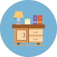 Bedside Table Creative Icon Design vector