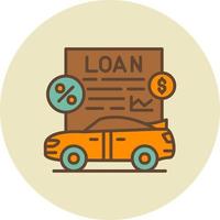 Car Loan Creative Icon Design vector