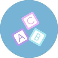 diseño de icono creativo de bloque abc vector