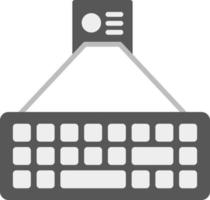 diseño de icono creativo de teclado láser vector