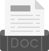 Doc File Format Creative Icon Design vector
