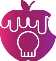 Poisoned Apple Creative Icon Design vector