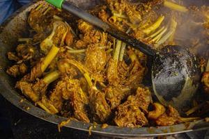 tengkleng kambing or goat tengkleng is a kind of soup with the main ingredient of goat bones. tengkleng like curry with goat bone material photo