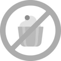 No Sweets Creative Icon Design vector