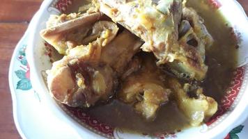 tengkleng kambing or goat tengkleng is a kind of soup with the main ingredient of goat bones. photo