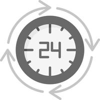 24 Hours Creative Icon Design vector