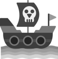 Pirate Ship Creative Icon Design vector