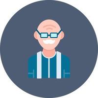 Old Man Creative Icon Design vector