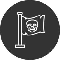 diseño de icono creativo de bandera de piratas vector