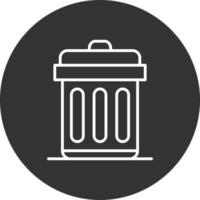 Trash Bin Creative Icon Design vector