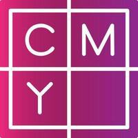 diseño de icono creativo cmyk vector