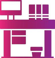 Office Table Creative Icon Design vector