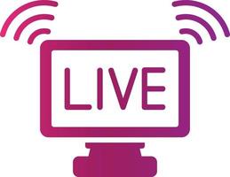 Live Streaming Creative Icon Design vector