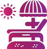 Lounger Creative Icon Design vector