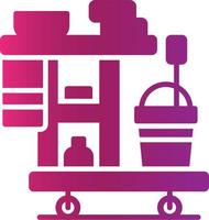 Cleaning Cart Creative Icon Design vector