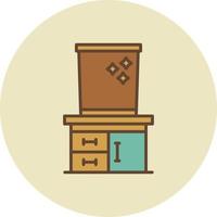 Dressing Table Creative Icon Design vector