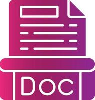 Doc File Format Creative Icon Design vector