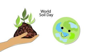 World Soil Days Vector flat doodle Illustration  for greeting card, poster and banner