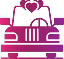 Wedding Car Creative Icon Design vector