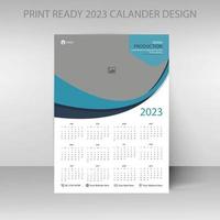 2023 calendar. Editable illustration page template A4, A3. Week start on Sunday. Vertical editable page, wall calendar vector illustration. Simple corporate card, planner