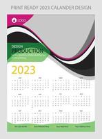 2023 calendar. Editable illustration page template A4, A3. Week start on Sunday. Vertical editable page, wall calendar vector illustration. Simple corporate card, planner