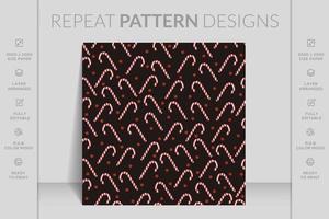 Merry Christmas seamless pattern with geometric motifs. Snowflakes with different ornaments. vector