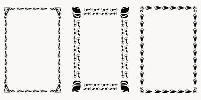 hand drawn rectangular frame vector