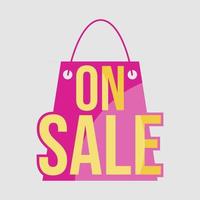 ON SALE bag icon vector