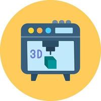 3d Printer Creative Icon Design vector