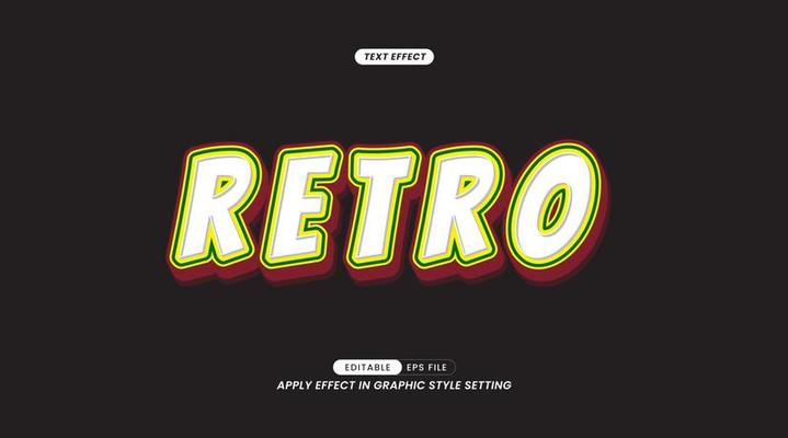 Sticker Text Effects - Editable Retro Slogan Text.