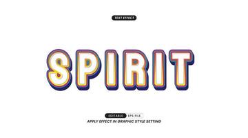 Sticker Text Effects - Editable Spirit Slogan Text. vector