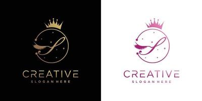 concepto creativo de logotipo de pestañas con vector premium combinado de letra s