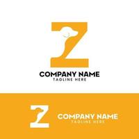 Letter Z Dog Logo Design Template Inspiration, Dog Vector, Initial Logo vector