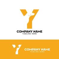 Letter Y Dog Logo Design Template Inspiration, Dog Vector, Initial Logo vector