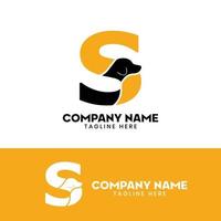 Letter S Dog Logo Design Template Inspiration, Dog Vector, Initial Logo vector