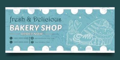 Bakery web banner vector