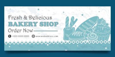 Bakery web banner vector