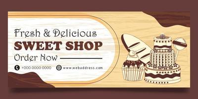 Bakery web banner vector
